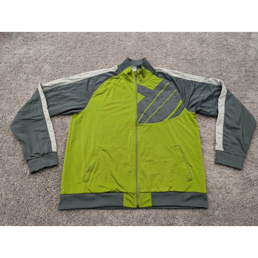 Timberland Jacket Mens XXL Sweater Full Zip Green Athletic